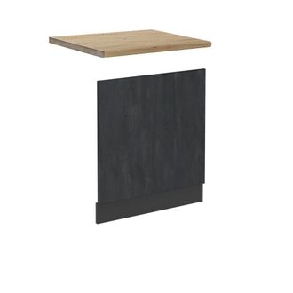 Vicco Panel Frontal R-line, Hormig&oacute;n Negro, 60 Cm Et Roble Vicco