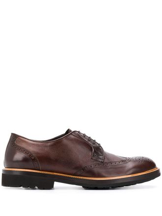 Dell'Oglio lace-up brogues - men - Leather/Leather/Rubber - 42.5 - Brown