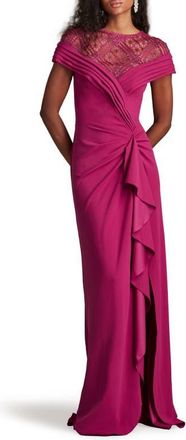 Tadashi Shoji Embellished Lace Evening Gown in Amethyst at Nordstrom, Size 8