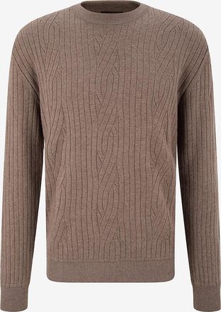 Brioni Feinstrick-Rundhalspullover aus Wolle und Kaschmir