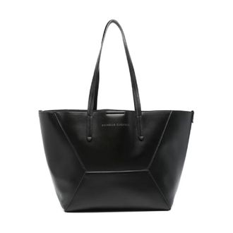 Brunello Cucinelli Shopping Bags, female, Black, ONE SIZE, Elegant Leather Shoulder Bag