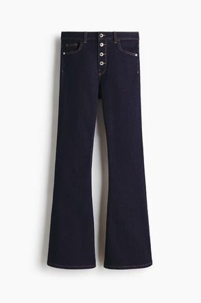 H&M Flared High Jeans in Dark Denim Blue at Nordstrom, Size 16