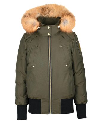 Moose Knuckles Military Green Bomber Coat
