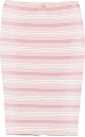 Prada Striped-detail Midi Skirt