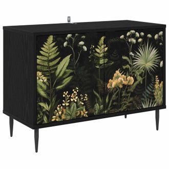 vidaXL Mueble De Tv Rhenen 69 X 33 X 50,5 Cm Roble Negro Vidaxl