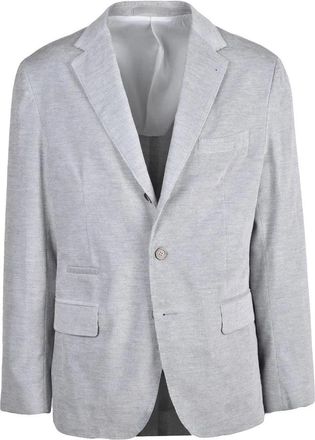 Eleventy Velvet Cotton Jacket - Light Grey