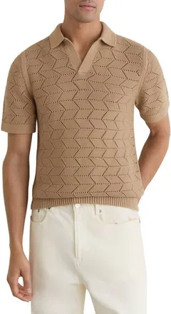 Reiss Belford Polo Sweater in Camel at Nordstrom, Size Xx-Large