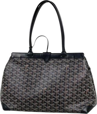 Goyard Black Coated Canvas Leather Shoulder Bag Tote Bag (Pre-Owned)