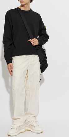 Stone Island Sweatshirt With Logo Patch, Mens, Black