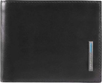 Piquadro Portemonnee met muntvak - Heren - Portefeuilles - Zwart - ONE Size - Leer - Accessoires