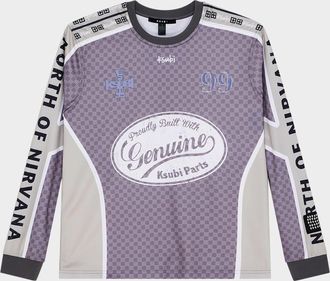 Ksubi Mens Garage Moto Jersey Long-Sleeve T-Shirt