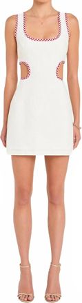 Amanda Uprichard Beeba Mini Dress In Ivory/red