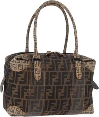 Fendi Pre-owned Vintage Zucca Canvas Boston Bag - Dames - Vintage Handtas - Veelkleurig - ONE Size - Leer - Vintage