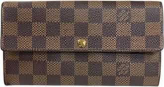 Louis Vuitton Brown Damier Canvas Long Wallet (Tri-Fold) (Pre-Owned)