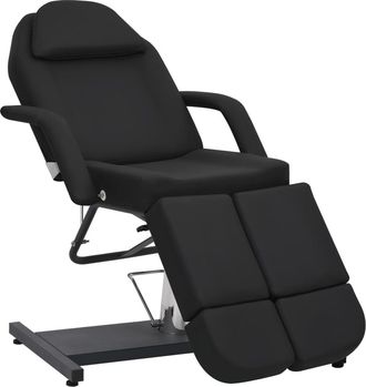 vidaXL Vidaxl Sill&oacute;n De Sal&oacute;n De Belleza Cuero Sint&eacute;tico Negro 180x62x78 Cm