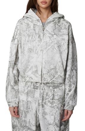 Good For Nothing Cropped Zipped Icarus Hoodie in White at Nordstrom, Size X-Small Uk