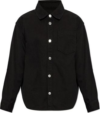Ami Denim Shirt met Geborduurd Logo - Heren - Spijkeroverhemden - Zwart - L - Denim - Overhemden