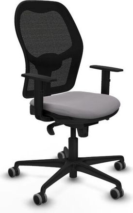 Piqueras y Crespo Piqueras Y Crespo - Jorquera Sincro Malla Negra Similpiel Gris Brazos 1d Base Nailon Ruedas 65mm Engomada