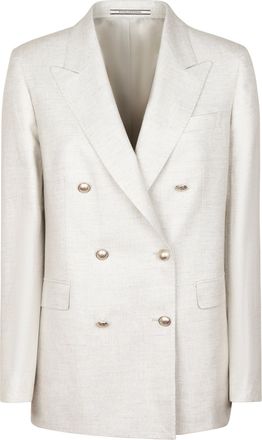 Tagliatore Double-Breasted Oversized Jacket with Structured Lapels