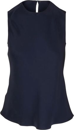 Peter Cohen sleeveless round-neck top - Blue