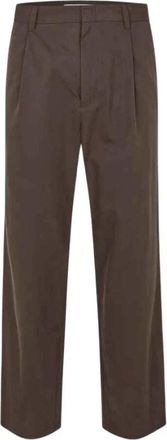 Sams&oslash;e & Sams&oslash;e Rechte broek - Heren - Straight fit broeken - Bruin - L - Katoen - Broeken