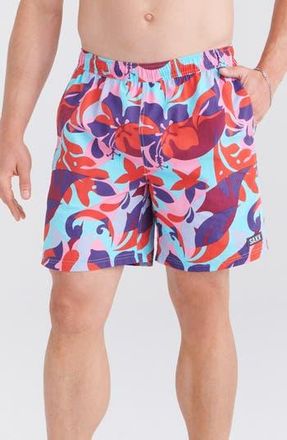 Saxx Go Coastal 2N1 7-Inch Swim Shorts in Tropical Lens-Multi at Nordstrom Rack, Size X-Large