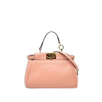 Fendi Pre-owned Micro Peekaboo - Dames - Pre-owned - Roze - Maat: ONE Size Zijde