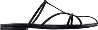 Jil Sander Leather Slider - Dames - Sandalen - Zwart - 35 EU - Leer - Schoenen