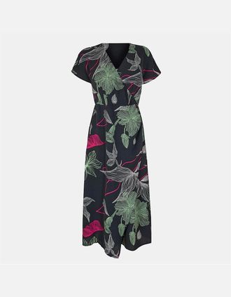 Vero Moda Womens Jane V-Neck Mini Wrap Dress - Black - Size: 10