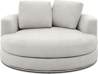 Castlery Hamilton Swivel Armchair 51.2 Customized, Medium Grey, Spill Resistant, 360&deg; Swivel