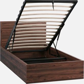 Sweeek Cama Con Caj&oacute;n, Somier De L&aacute;minas Y Cabecero 90x190cm Decorado En Madera
