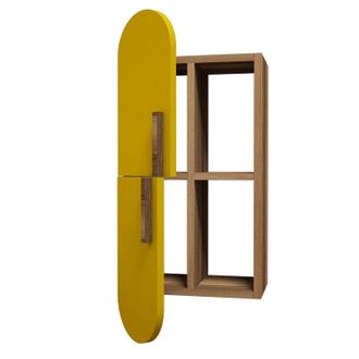 Habitat et Jardin Estanter&iacute;a De Pared De Madera <> - 35 X 22 X 60 Cm - Noyerjaune