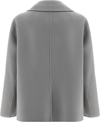 Max Mara Womens Gray Virgin Wool Blazer Clothing