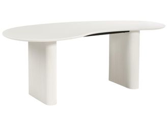 Beliani Mesa de comedor de derivado de madera 8 personas l198