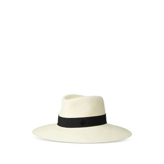 Maison Michel Hats, female, White, Size: M Cap