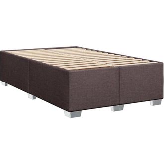 vidaXL Vidaxl - Estructura De Cama Sin Colch&oacute;n Tela Marr&oacute;n Oscuro 120x190 Cm