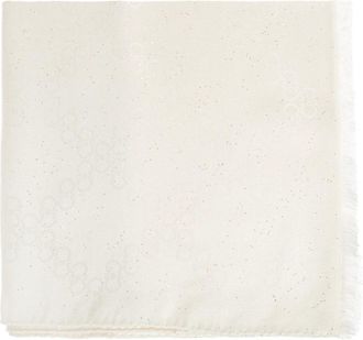 Ferragamo Sjaal met lurex garen en glinsterende pailletten - Dames - Sjaals - Beige - ONE Size - Pailletten - Accessoires