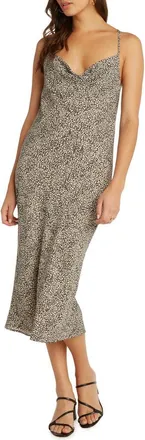 Matty M Amalfi Animal Slipdress in Black at Nordstrom Rack, Size X-Small