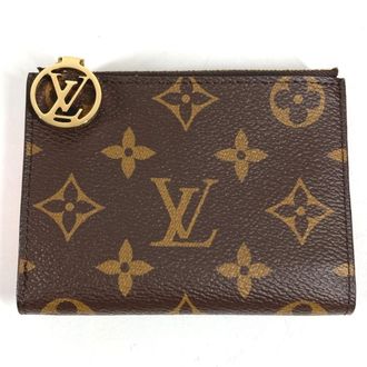 Louis Vuitton Brown Orange Monogram Canvas Wallet (Bi-Fold) (Pre-Owned)