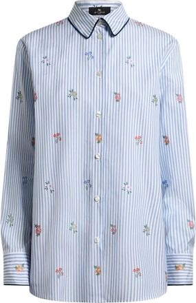 Etro Overhemden, Dames, Blauw, XS, S9880 Shirt