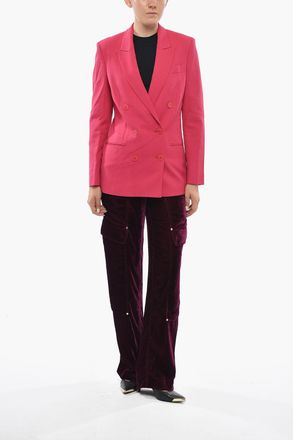 Stella McCartney Blazer Doppiopetto LISA in Misto Lana con Rever a Lancia Stella McCartney