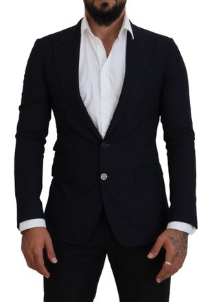 Dolce & Gabbana Klassiek Fit Twee-Knoop Blazer M navy