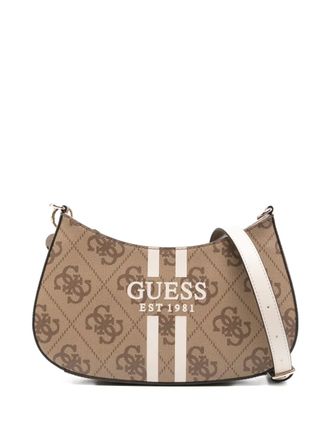 Guess Co Noelle logo-pattern shoulder bag - women - Canvas - One Size - Neutrals