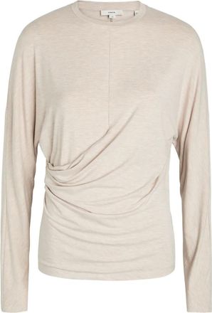 Vince draped long-slevee T-shirt - Neutrals
