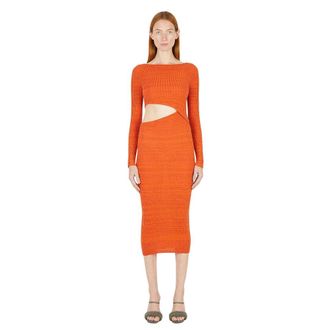 Wynn Hamlyn Knitted Dresses, female, Orange, Size: XS Origami Dress