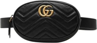 Gucci Pre-owned Belt Bags, female, Black, Size: ONE SIZE Pre-owned Quilted Belt Bag