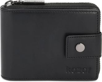 Kazar Mario Wallet - Heren - Portefeuilles - Zwart - ONE Size - Leer - Accessoires