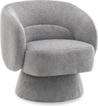 Habitat et Jardin Sill&oacute;n Giratorio De Tejido Rizado <> - 74 X 75 X 75 Cm - Gris