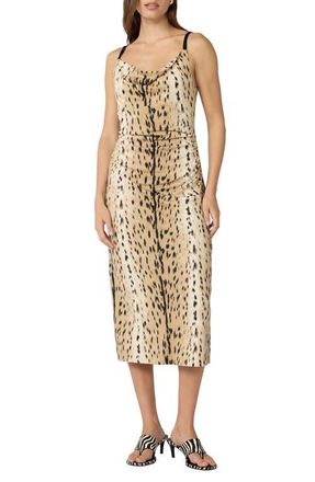 Diane Von F&uuml;rstenberg Claudi Animal Print Silk Slipdress in Leopard Fawn Neutral at Nordstrom, Size Xx-Small