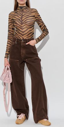 Amiri Wide-leg Jeans, Womens, Brown